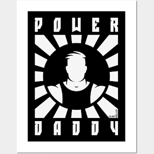 Power Daddy (Dad / Papa / Rays / White) Posters and Art